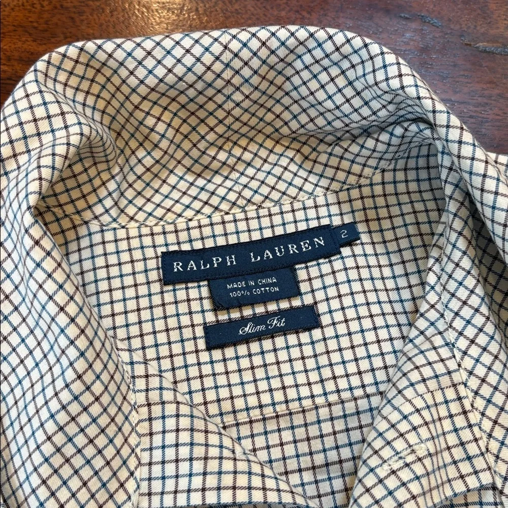 Vintage Ralph Lauren Button-Front Long Sleeve Top with Scarf size 2 Slim Fit - Picture 13 of 16